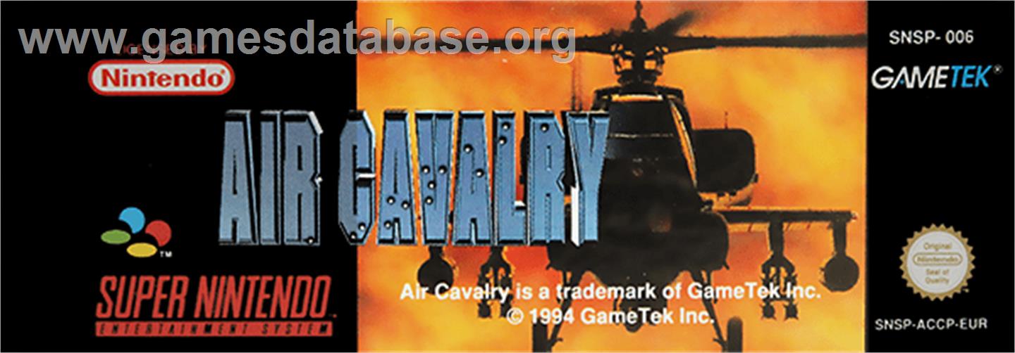 Air Cavalry - Nintendo SNES - Artwork - Cartridge Top