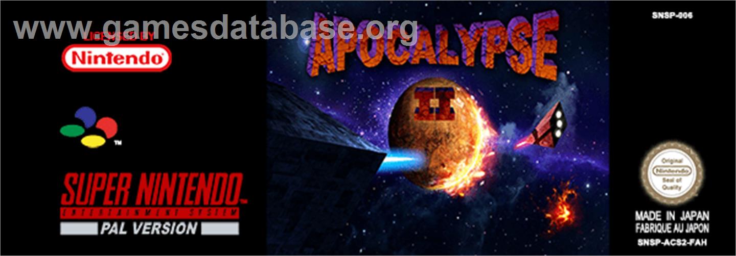 Apocalypse II - Nintendo SNES - Artwork - Cartridge Top