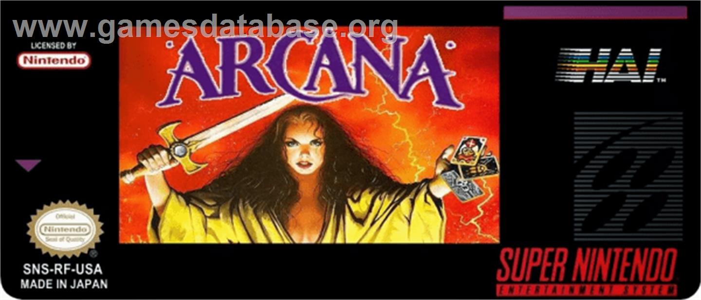 Arcana - Nintendo SNES - Artwork - Cartridge Top