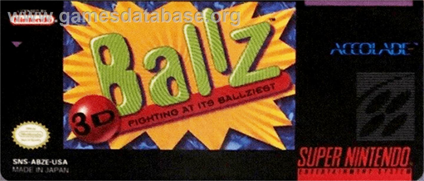 Ballz 3D - Nintendo SNES - Artwork - Cartridge Top