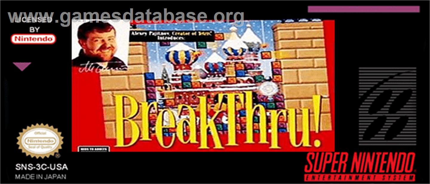BreakThru! - Nintendo SNES - Artwork - Cartridge Top