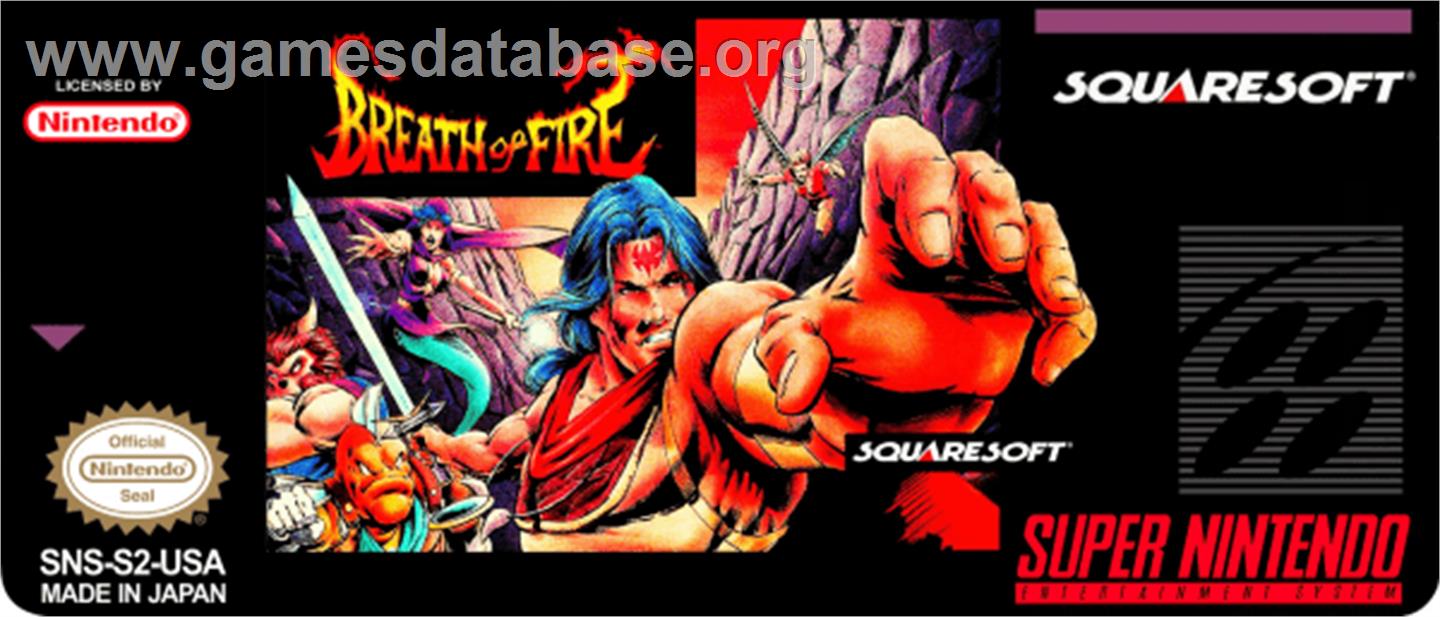 Breath of Fire - Nintendo SNES - Artwork - Cartridge Top