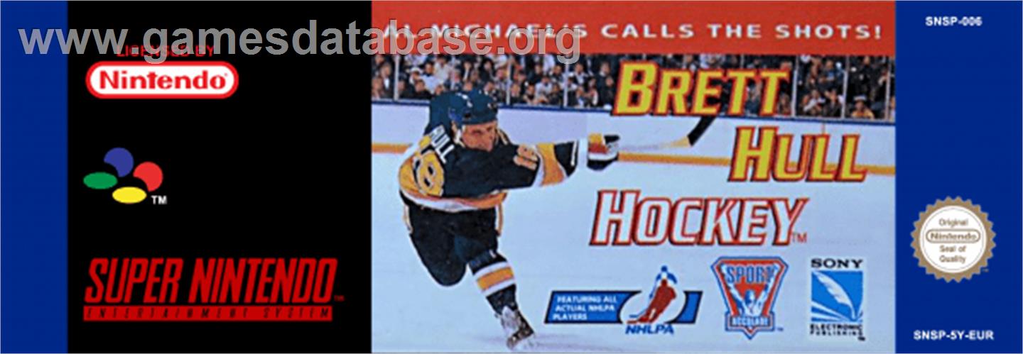 Brett Hull Hockey - Nintendo SNES - Artwork - Cartridge Top