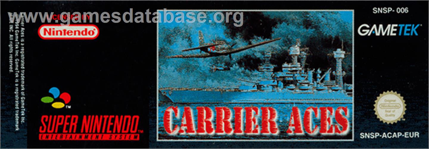 Carrier Aces - Nintendo SNES - Artwork - Cartridge Top