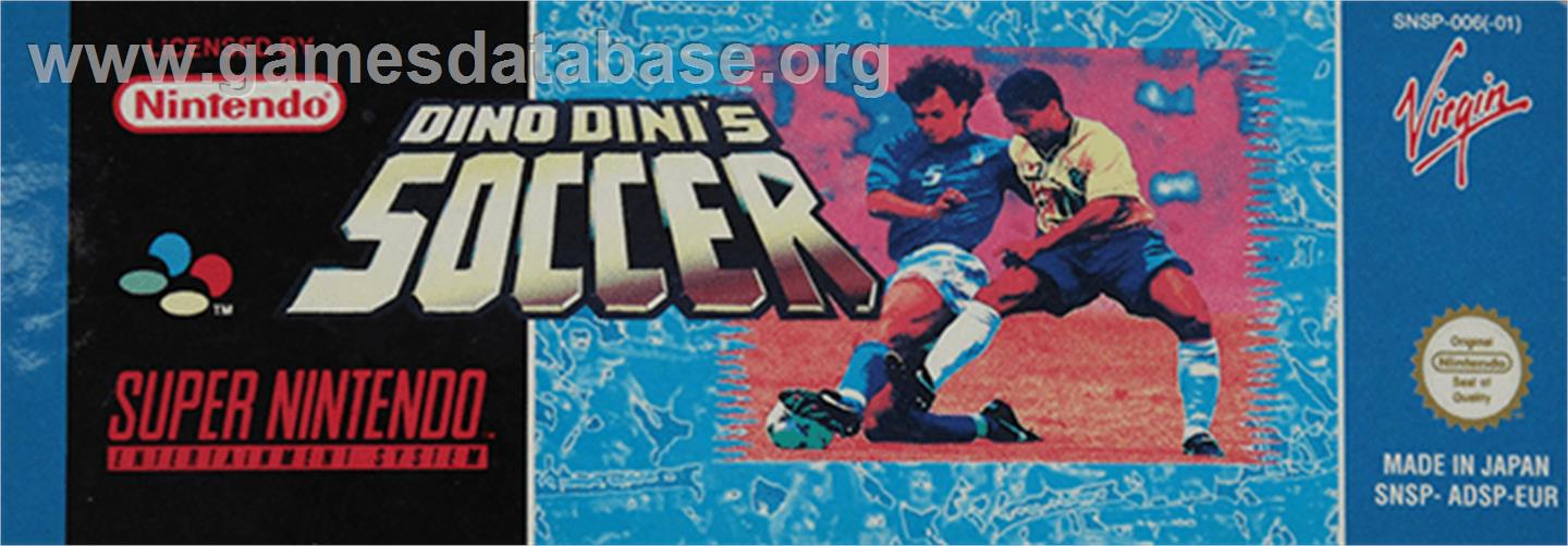 Dino Dini's Soccer - Nintendo SNES - Artwork - Cartridge Top