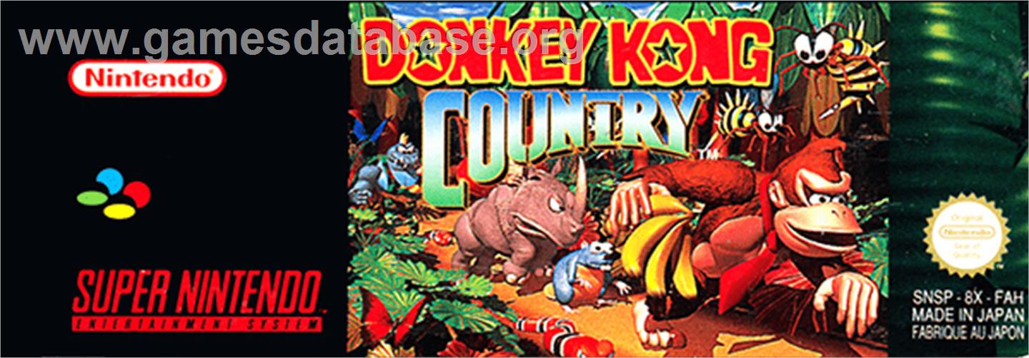 Donkey Kong Country - Nintendo SNES - Artwork - Cartridge Top