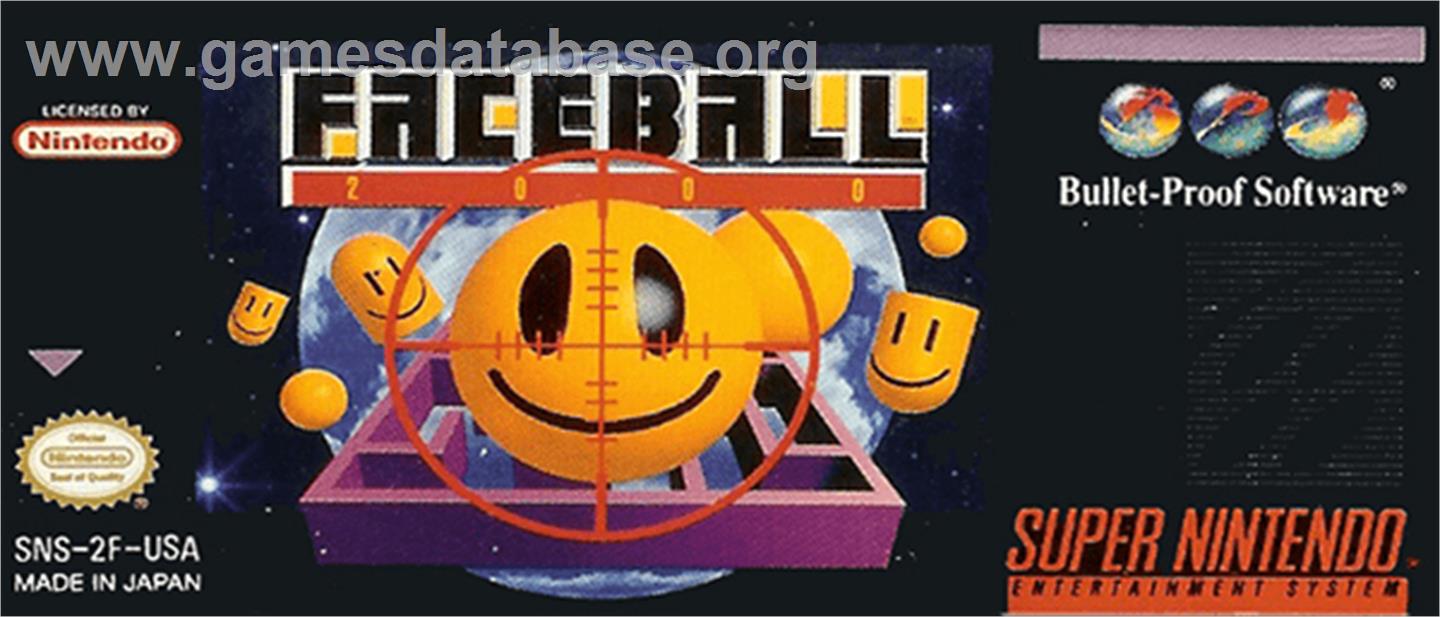 Faceball 2000 - Nintendo SNES - Artwork - Cartridge Top