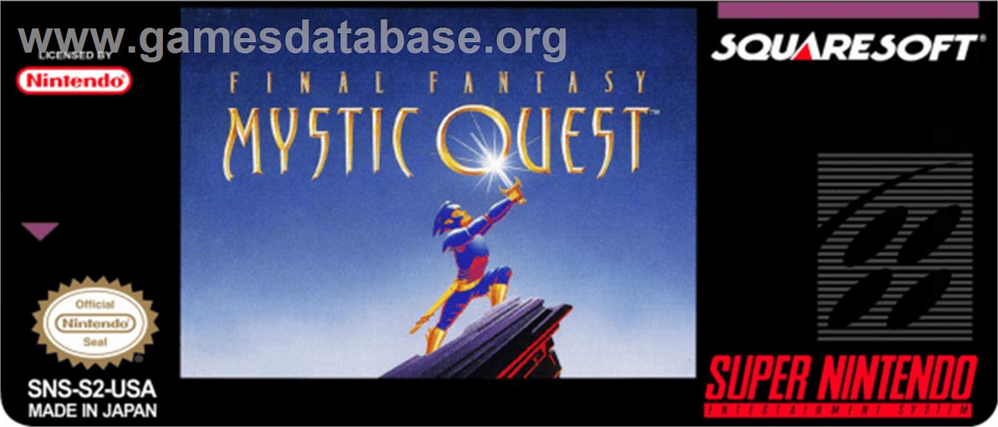 Final Fantasy: Mystic Quest - Nintendo SNES - Artwork - Cartridge Top