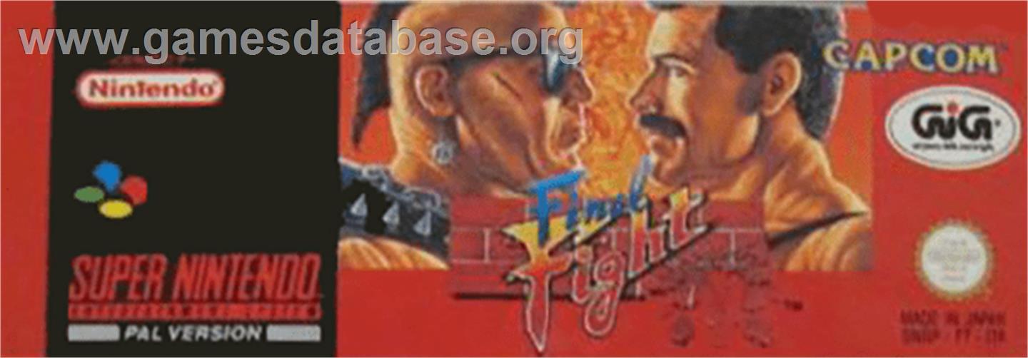 Final Fight - Nintendo SNES - Artwork - Cartridge Top