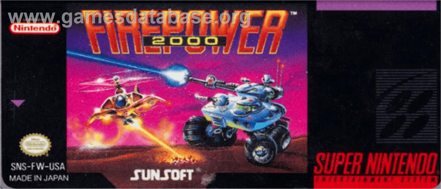 Firepower 2000 - Nintendo SNES - Artwork - Cartridge Top