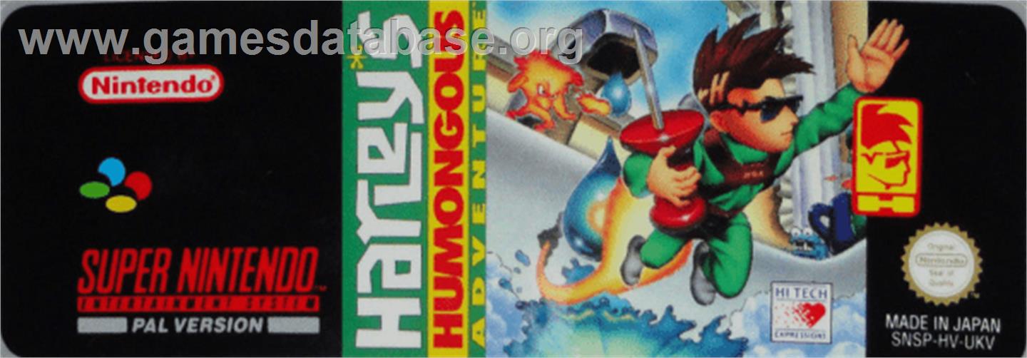 Harley's Humongous Adventure - Nintendo SNES - Artwork - Cartridge Top
