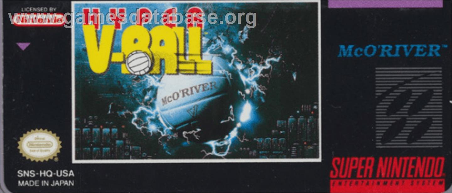 Hyper V-Ball - Nintendo SNES - Artwork - Cartridge Top