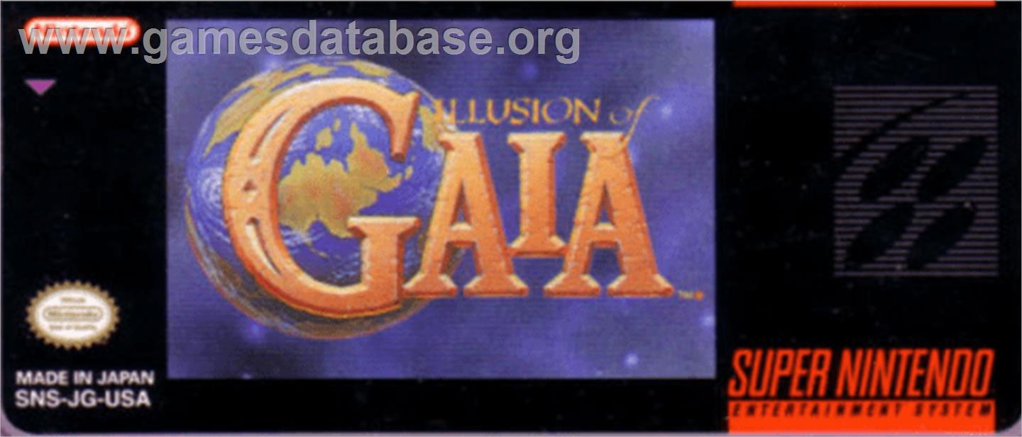 Illusion of Gaia - Nintendo SNES - Artwork - Cartridge Top
