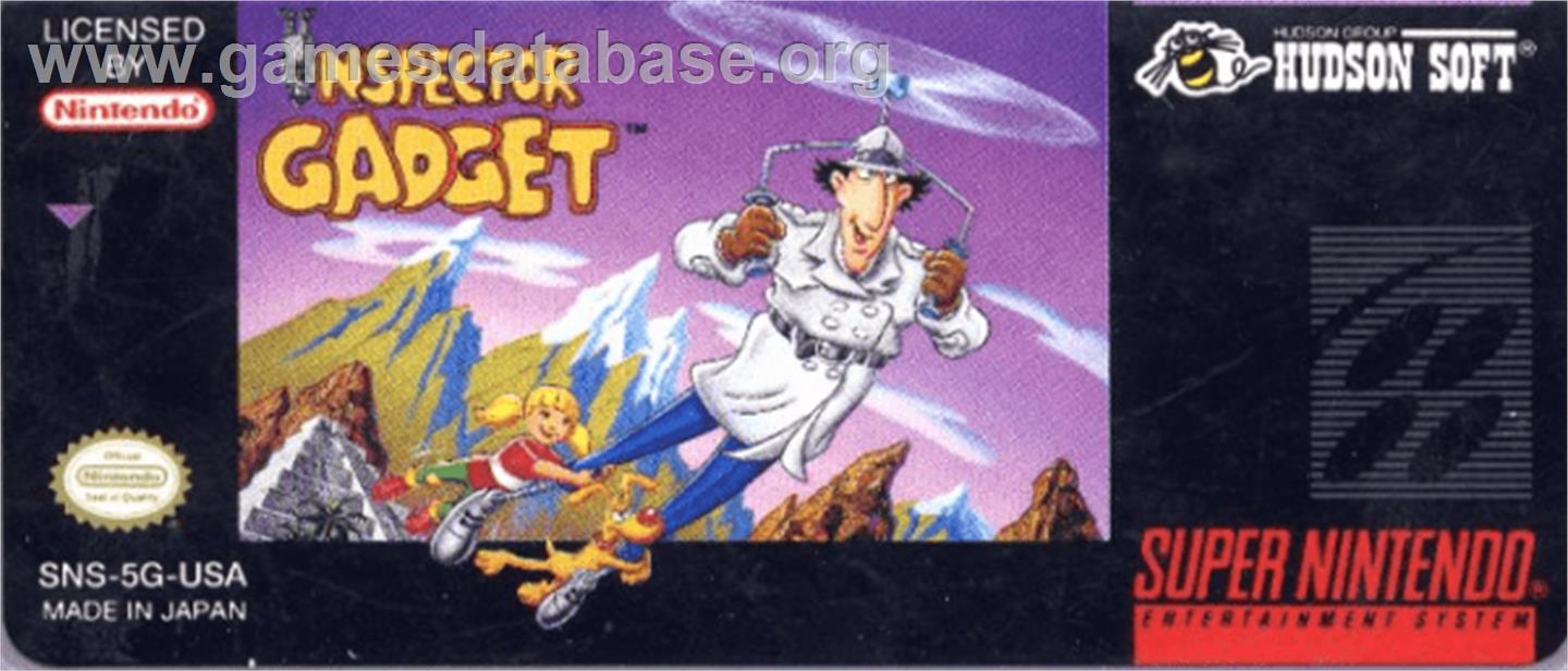 Inspector Gadget - Nintendo SNES - Artwork - Cartridge Top