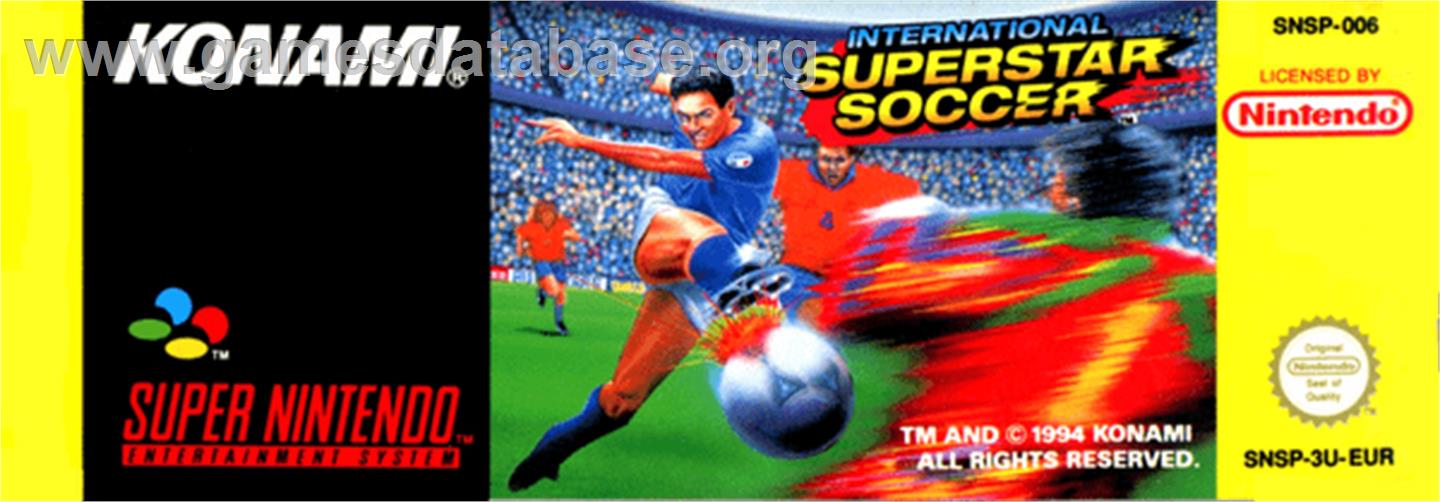 International Superstar Soccer - Nintendo SNES - Artwork - Cartridge Top