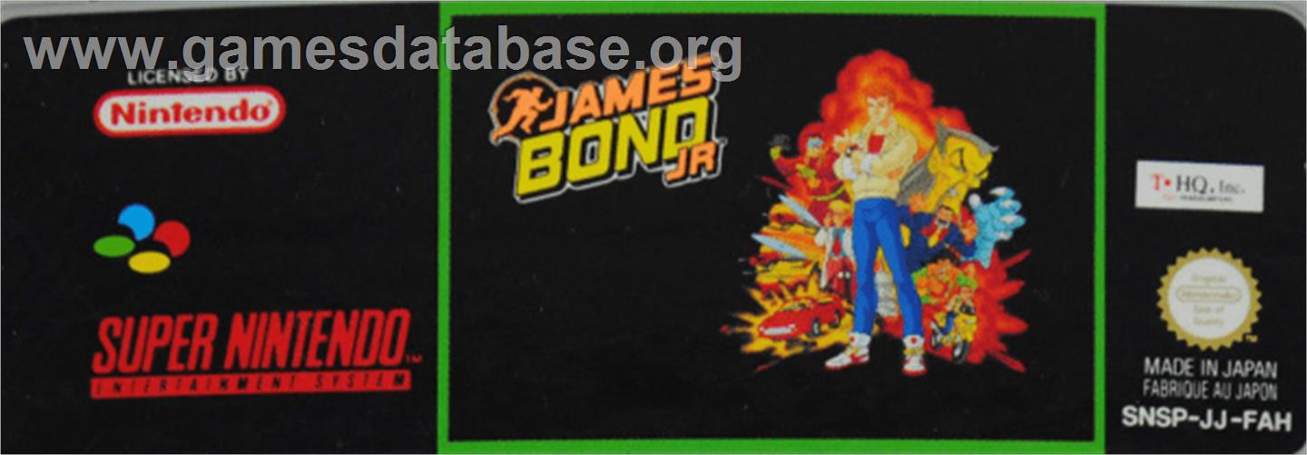 James Bond Jr. - Nintendo SNES - Artwork - Cartridge Top