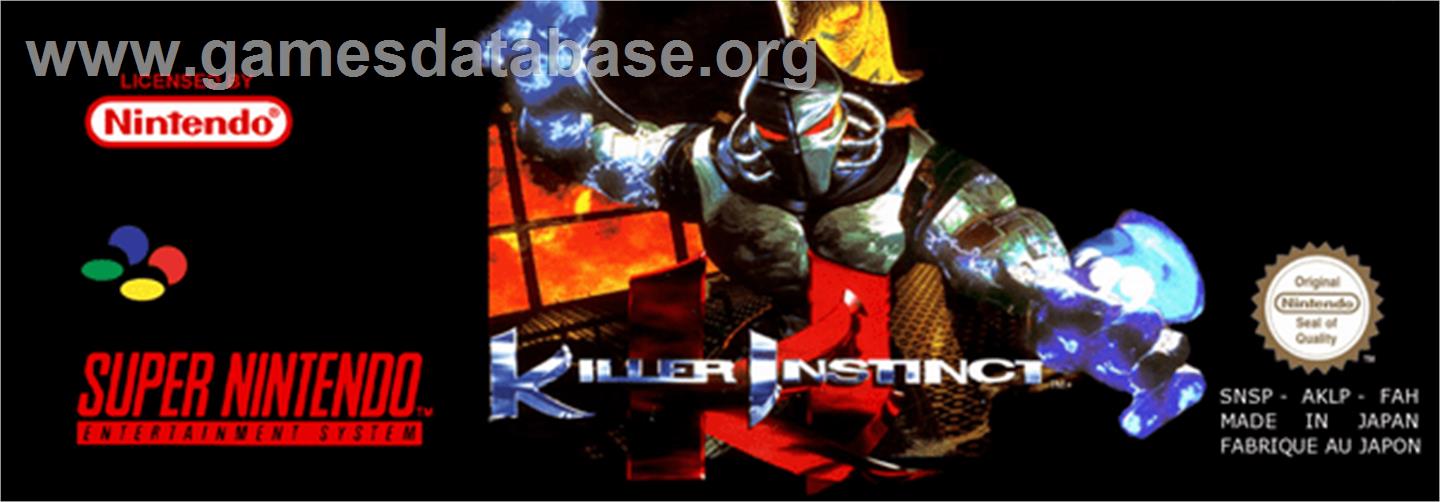 Killer Instinct - Nintendo SNES - Artwork - Cartridge Top
