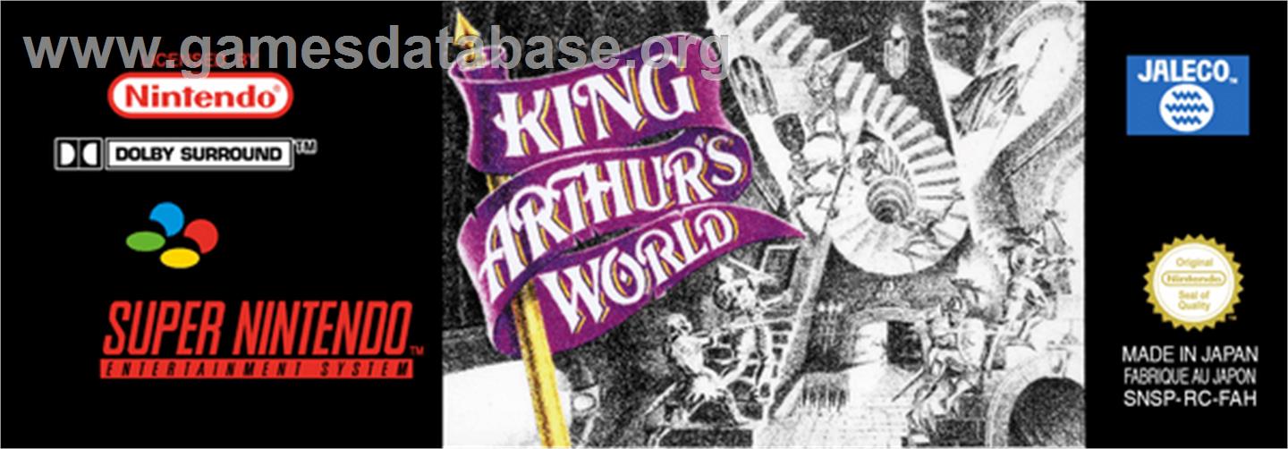 King Arthur's World - Nintendo SNES - Artwork - Cartridge Top
