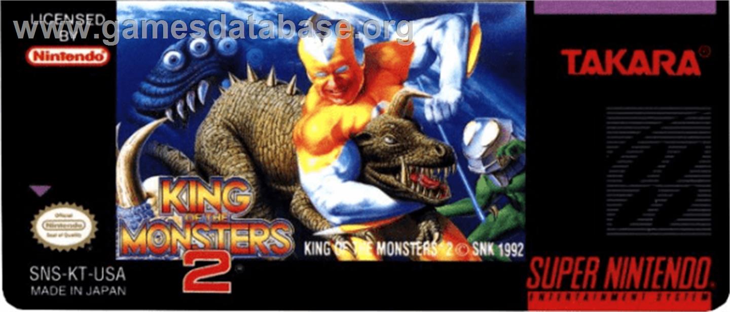 King of the Monsters 2: The Next Thing - Nintendo SNES - Artwork - Cartridge Top