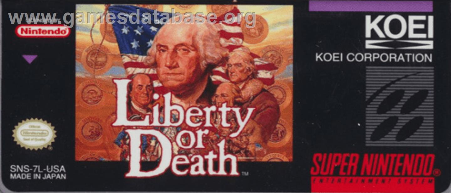 Liberty or Death - Nintendo SNES - Artwork - Cartridge Top