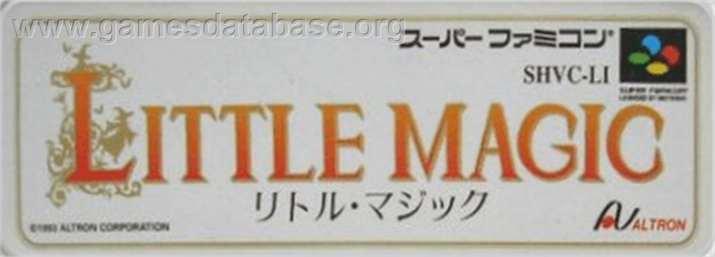 Little Magic - Nintendo SNES - Artwork - Cartridge Top
