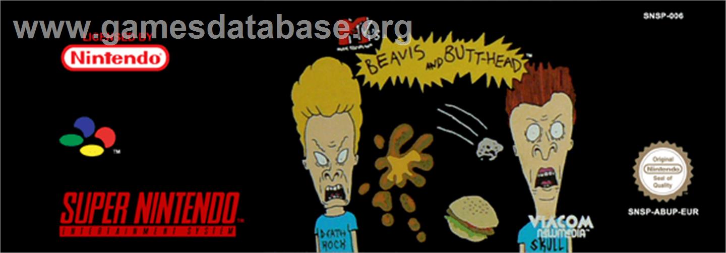 MTV's Beavis and Butt-Head - Nintendo SNES - Artwork - Cartridge Top