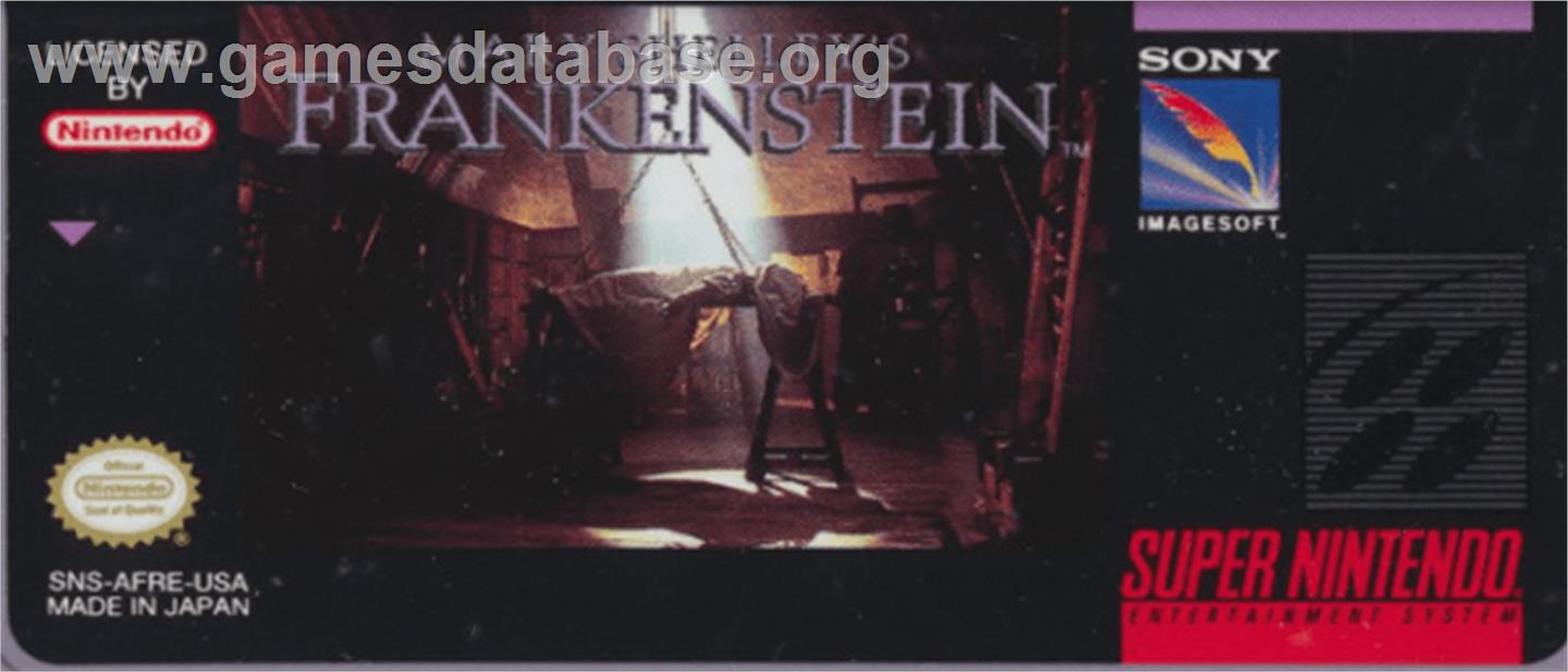 Mary Shelley's Frankenstein - Nintendo SNES - Artwork - Cartridge Top