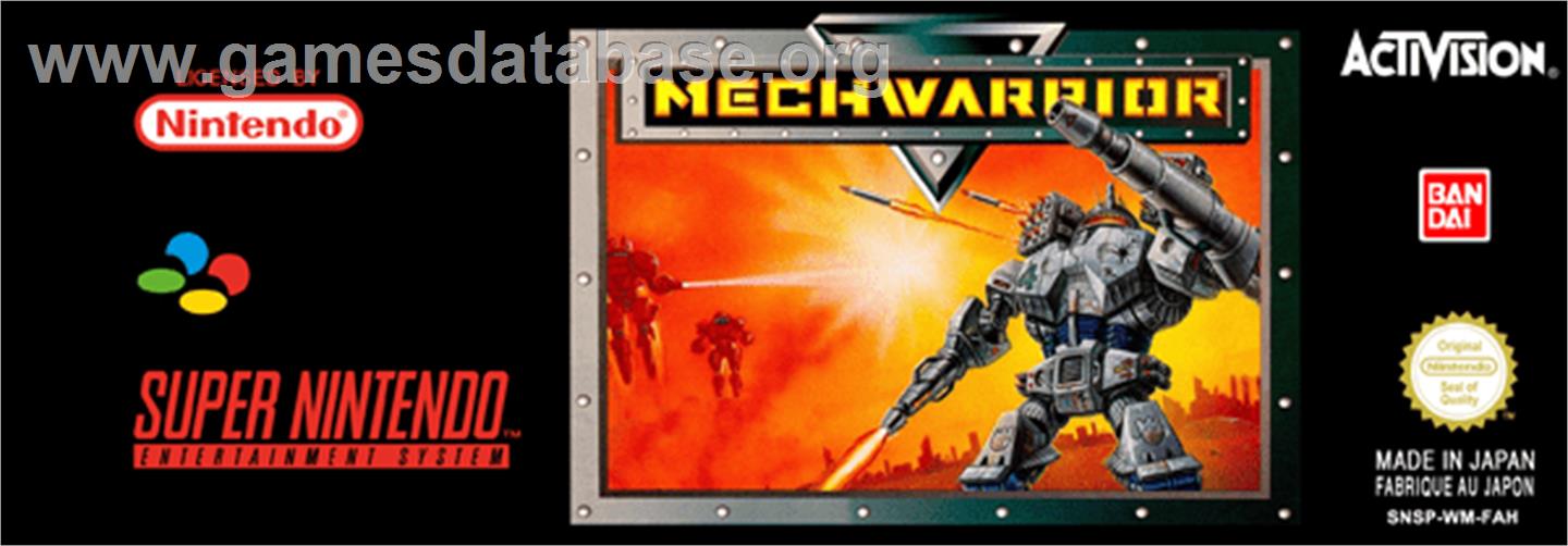 MechWarrior - Nintendo SNES - Artwork - Cartridge Top