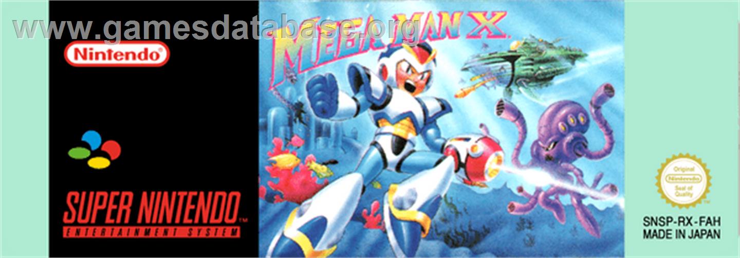 Mega Man X - Nintendo SNES - Artwork - Cartridge Top