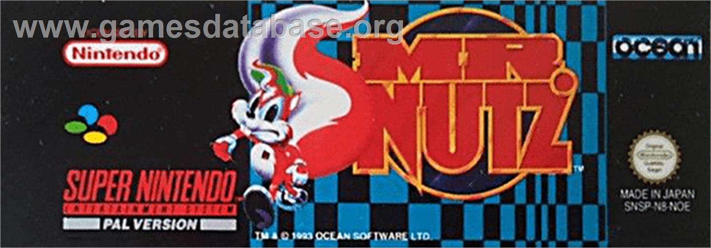 Mr. Nutz - Nintendo SNES - Artwork - Cartridge Top