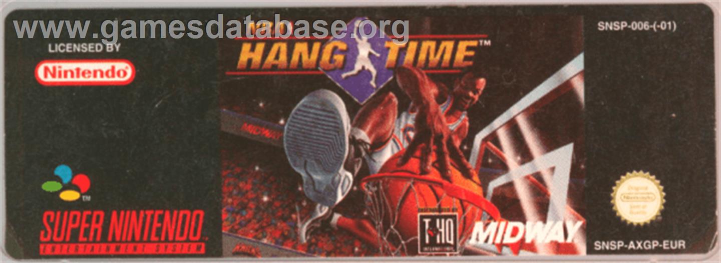 NBA Hang Time - Nintendo SNES - Artwork - Cartridge Top