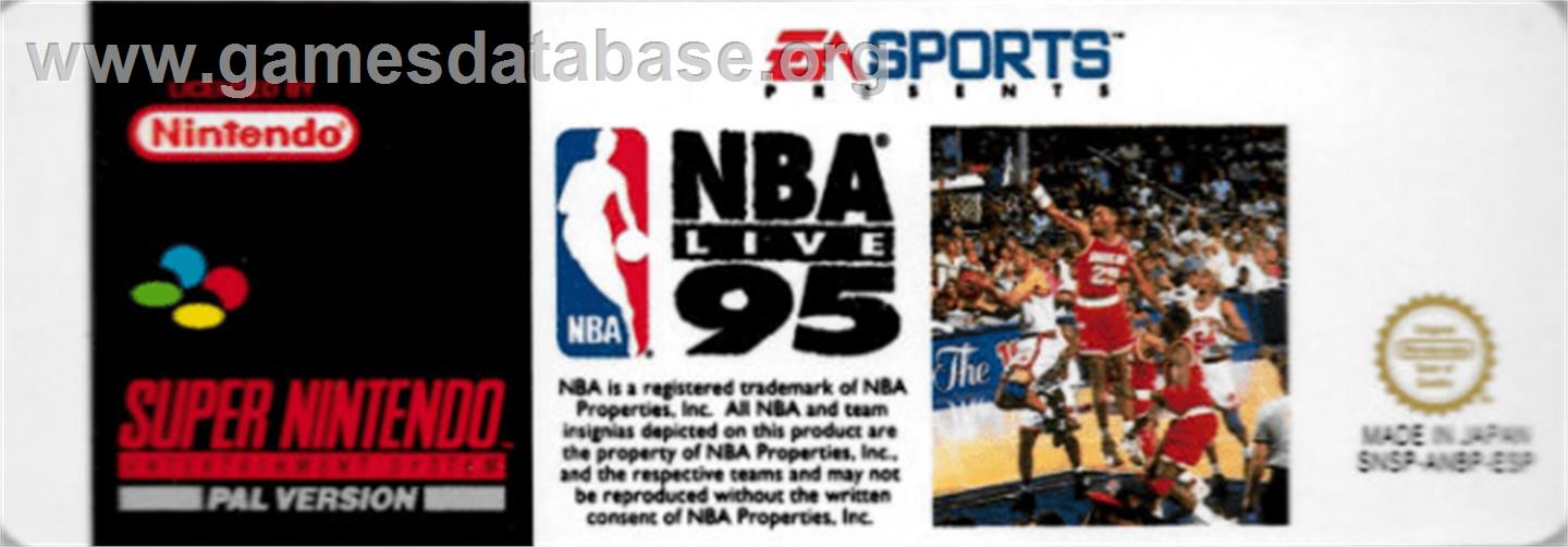 NBA Live '95 - Nintendo SNES - Artwork - Cartridge Top
