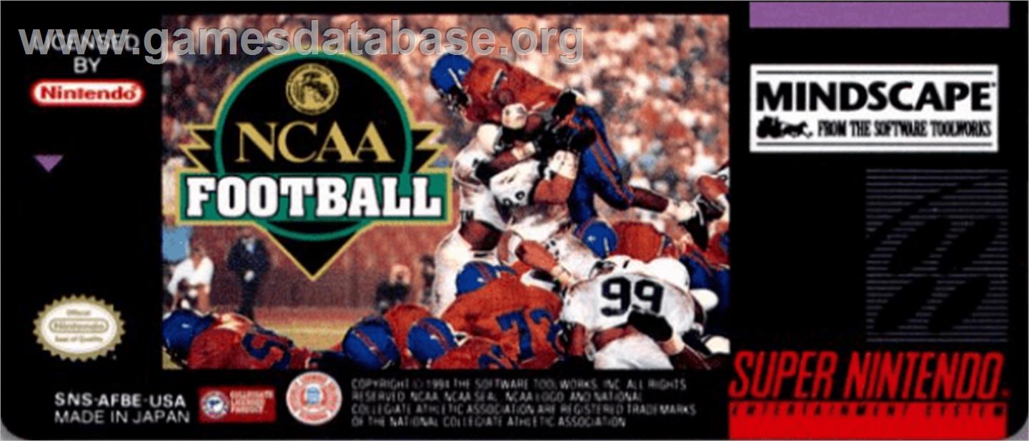 NCAA Football - Nintendo SNES - Artwork - Cartridge Top