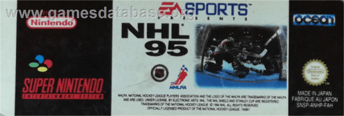 NHL Hockey '95 - Nintendo SNES - Artwork - Cartridge Top