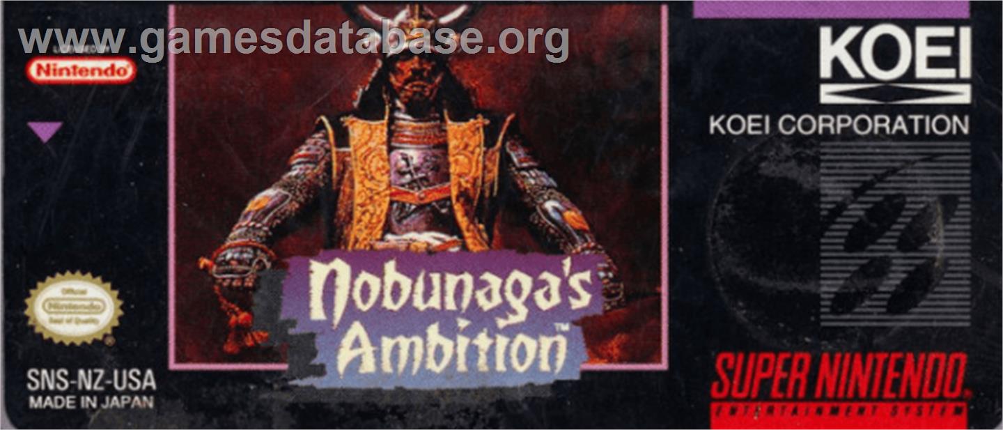 Nobunaga's Ambition - Nintendo SNES - Artwork - Cartridge Top