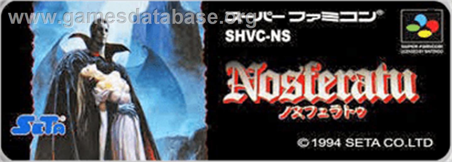 Nosferatu - Nintendo SNES - Artwork - Cartridge Top