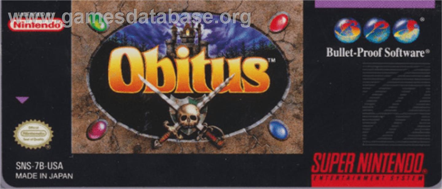 Obitus - Nintendo SNES - Artwork - Cartridge Top