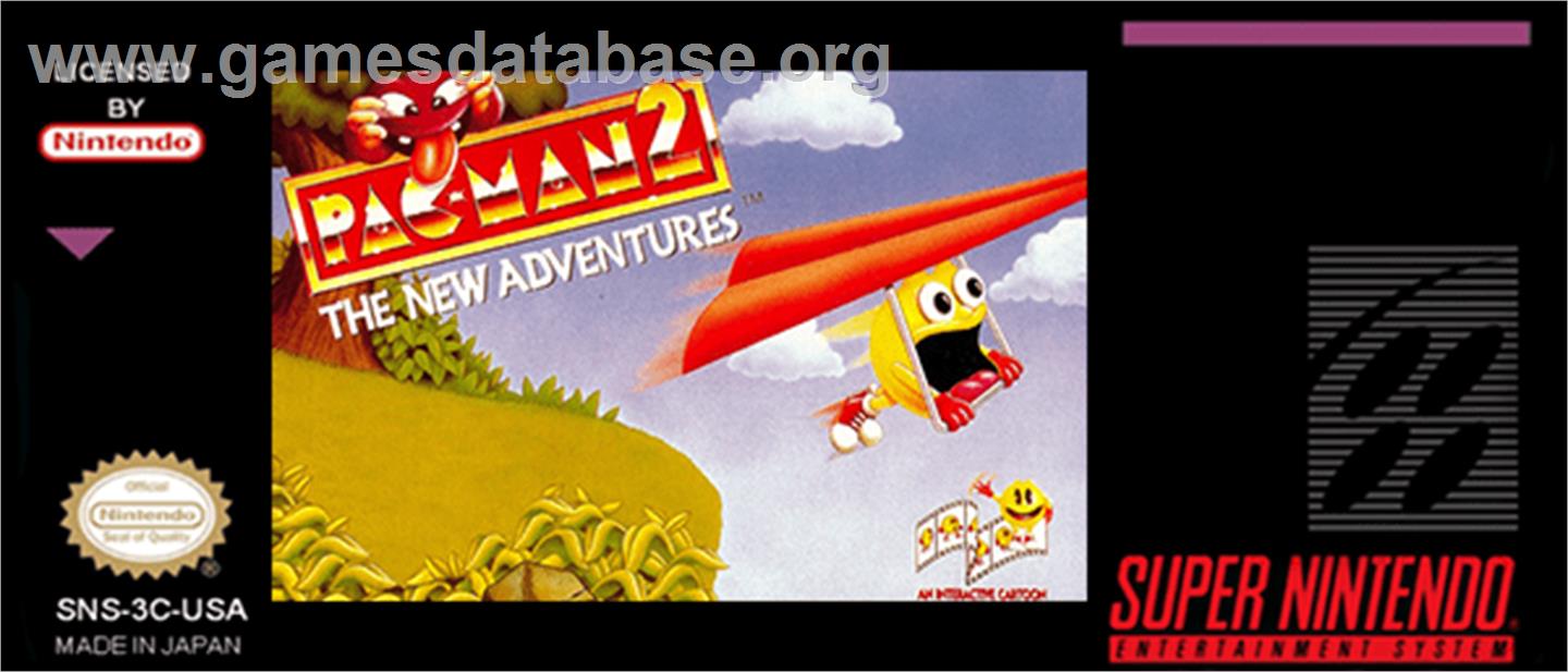 Pac-Man 2: The New Adventures - Nintendo SNES - Artwork - Cartridge Top