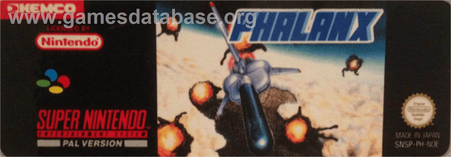 Phalanx - Nintendo SNES - Artwork - Cartridge Top