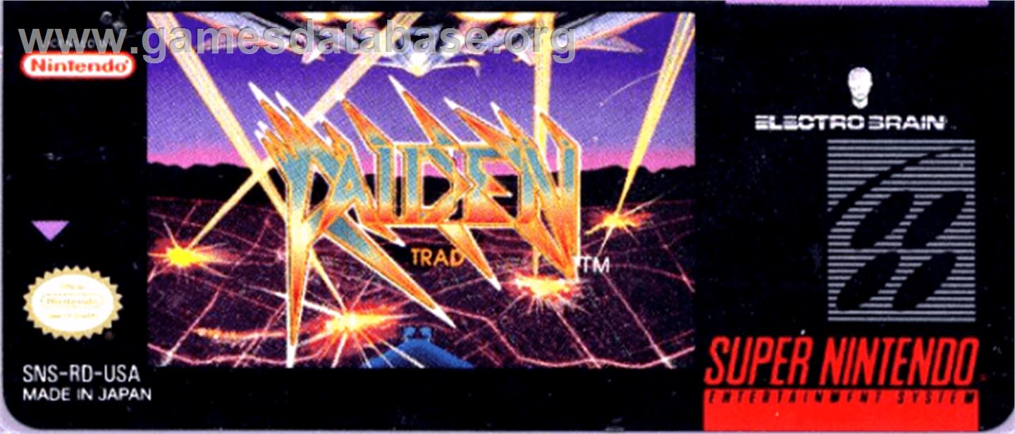 Raiden Densetsu - Nintendo SNES - Artwork - Cartridge Top