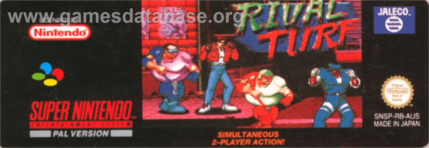 Rival Turf - Nintendo SNES - Artwork - Cartridge Top