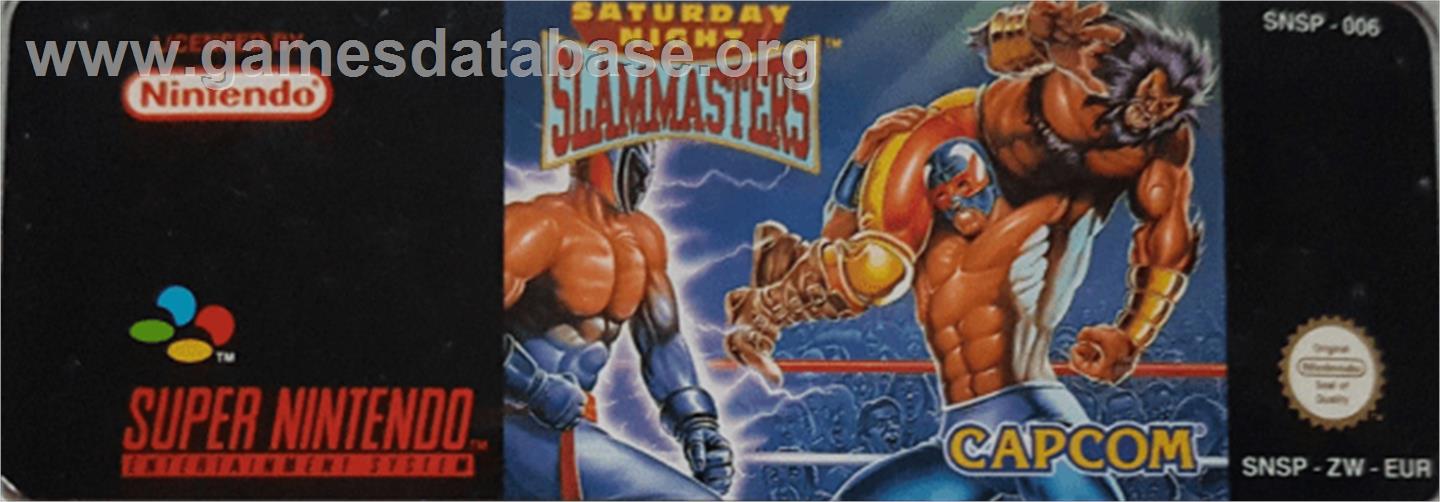Saturday Night Slam Masters - Nintendo SNES - Artwork - Cartridge Top