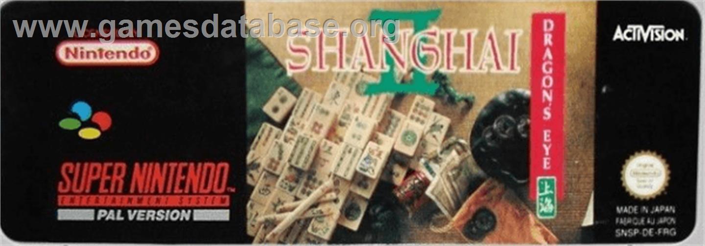 Shanghai II: Dragon's Eye - Nintendo SNES - Artwork - Cartridge Top