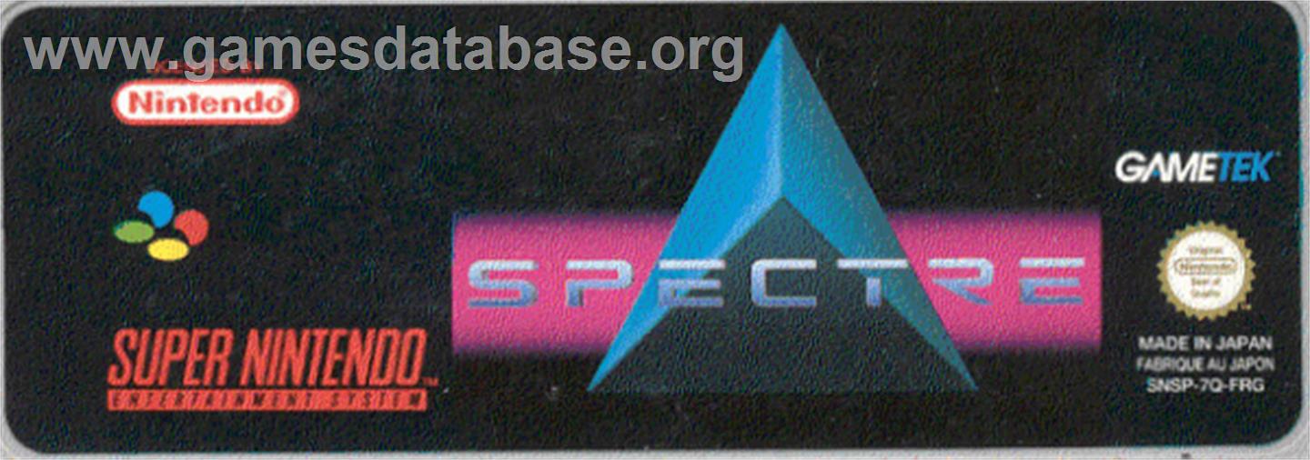 Spectre - Nintendo SNES - Artwork - Cartridge Top