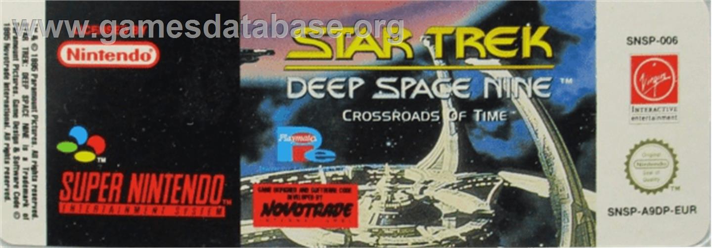 Star Trek: Deep Space Nine - Crossroads of Time - Nintendo SNES - Artwork - Cartridge Top