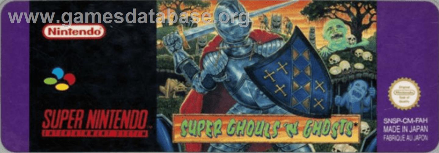 Super Ghouls 'N Ghosts - Nintendo SNES - Artwork - Cartridge Top