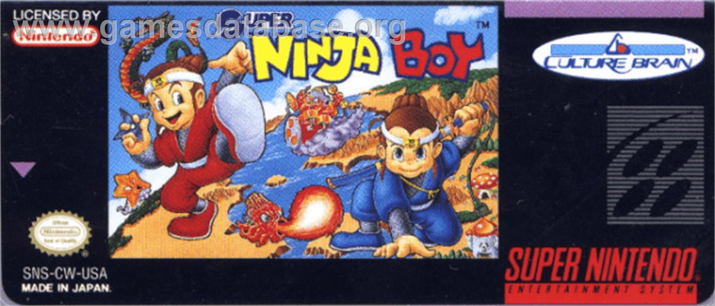 Super Ninja Boy - Nintendo SNES - Artwork - Cartridge Top