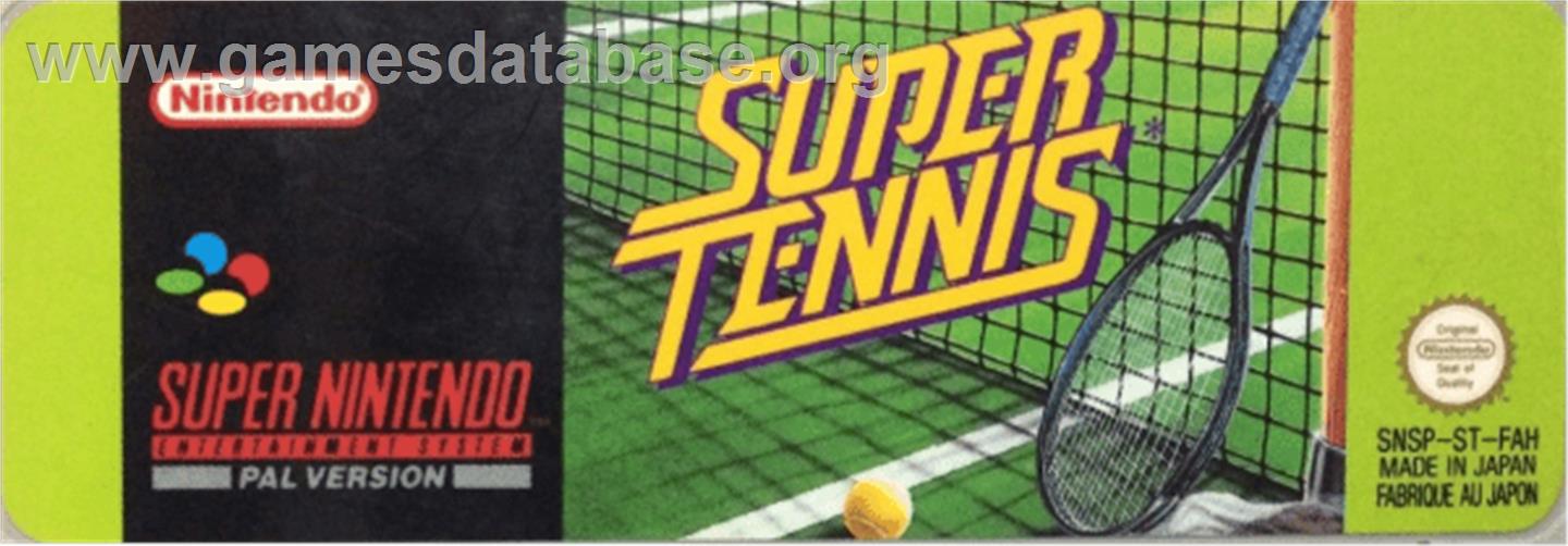 Super Tennis - Nintendo SNES - Artwork - Cartridge Top