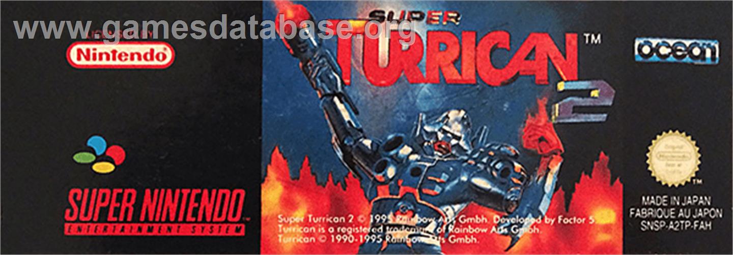 Super Turrican 2 - Nintendo SNES - Artwork - Cartridge Top
