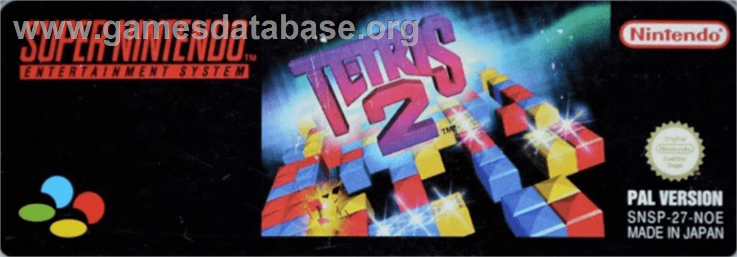 Tetris 2 - Nintendo SNES - Artwork - Cartridge Top